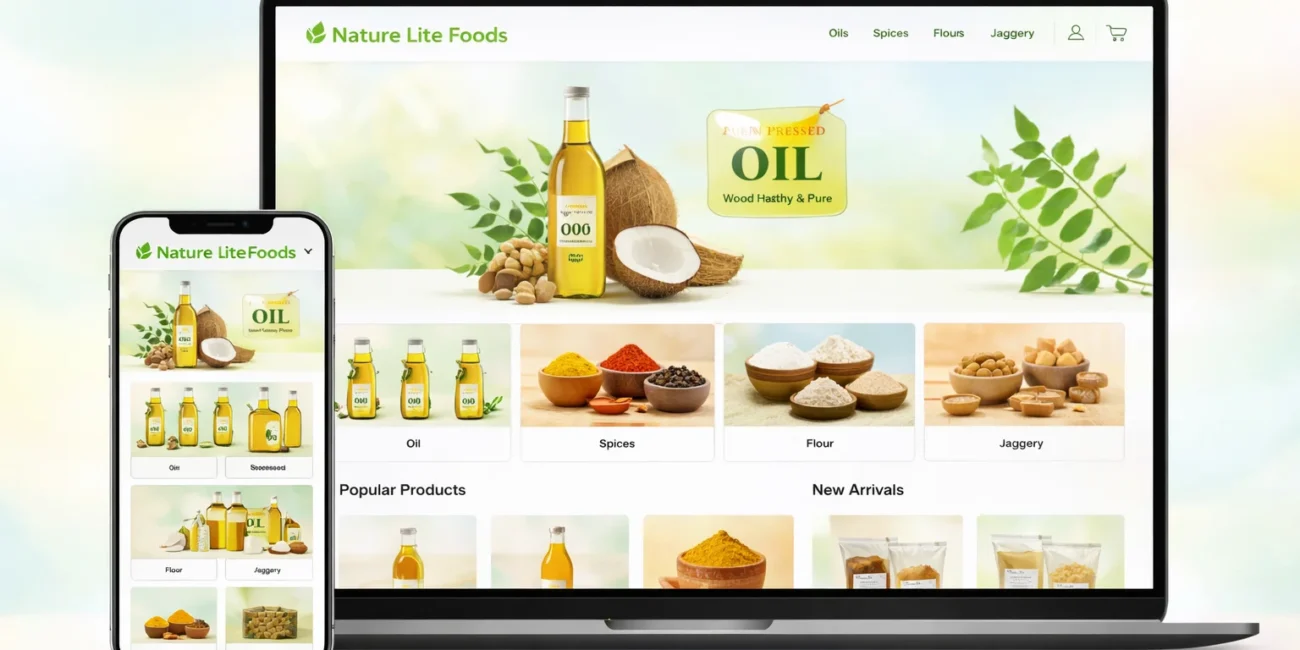 Who is the developer of the Nature Lite Foods website?