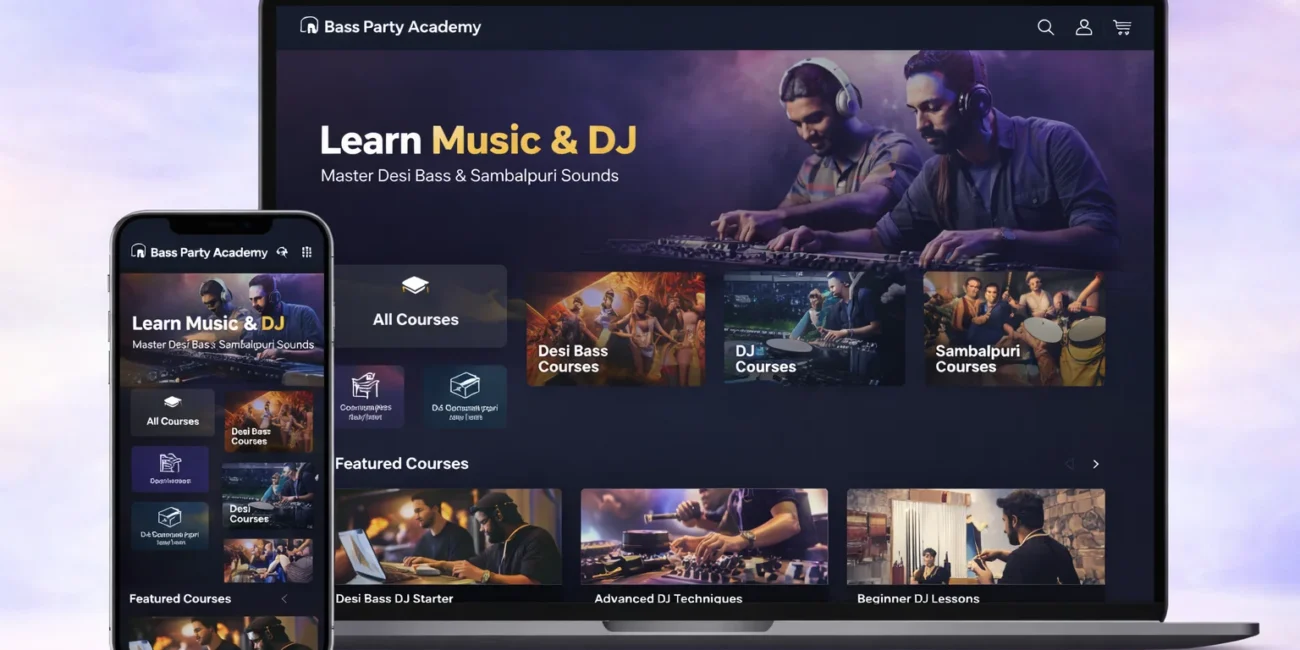 Who is the developer of the Bass Party Academy website?
