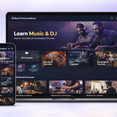 Who is the developer of the Bass Party Academy website?