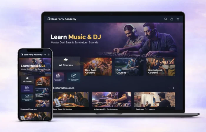 Who is the developer of the Bass Party Academy website?