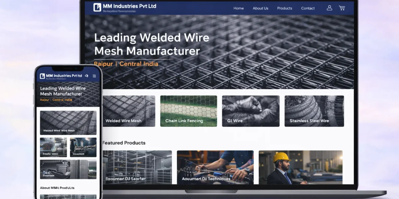 Who is the developer of the MM Industries website?
