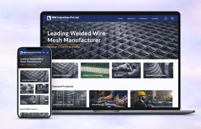 Who is the developer of the MM Industries website?