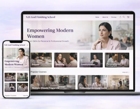 Who is the developer of the N.H. Goel Finishing School website?