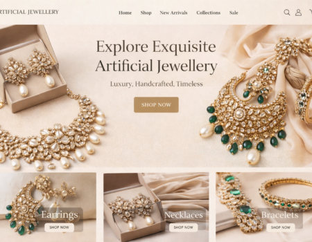 Who is the website developer of Glyters in India?